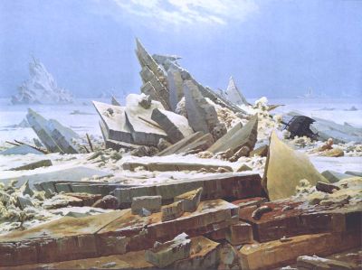 Caspar David Friedrich, La Mer de glaces (confondu à tort avec Le Naufrage de l’Espoir).