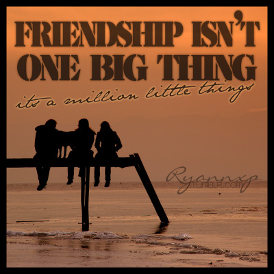 Friendship Isn't One Big Thing