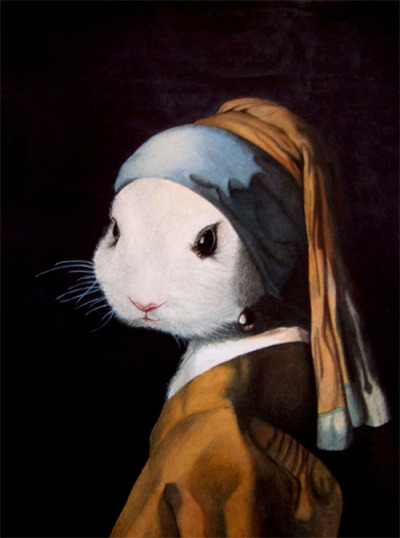 Bunny with a Pearl Earring bunny with a pearl earring by alwong – World Famous Design Junkies
